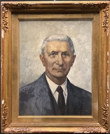 Giovanni Maria Mossa "Ritratto maschile" Milano, 1967
olio su compensato (cm 40x