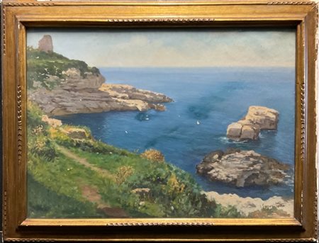 Gaetano Esposito "Marina" 
olio su tela (cm 60x85)
firmato in basso a destra
in