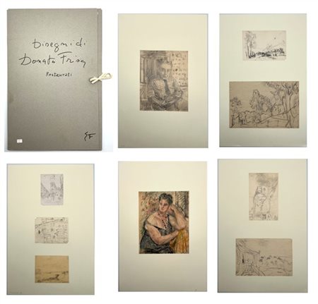 Donato Frisia Cartella contenente numerose opere di diverse tecnice, supporti, s