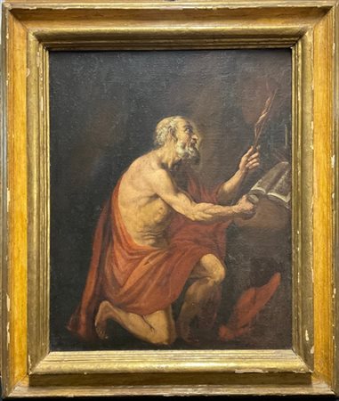 Scuola della fine del secolo XVII - inizio secolo XVIII

"San Girolamo"
olio su