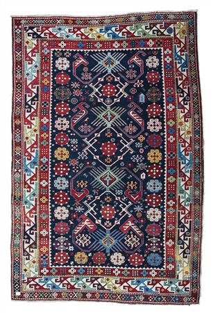 Tappeto Shirwan Bidjiov, Caucaso, secolo XIX. Decoro con aquile stilizzate e mo