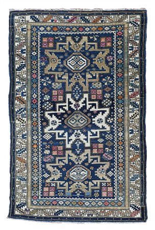Tappeto Shirwan Lesghi, Caucaso, inizio secolo XX. Decoro con tre croci greche