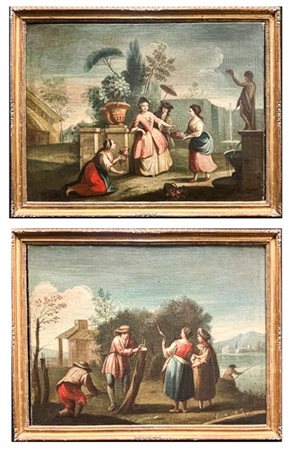 Scuola veneta del secolo XVIII

Coppia di dipinti ad olio su tela raffiguranti