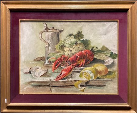 Ignoto del secolo XX

"Composizione con aragosta, cavolfiore, ostriche e limone