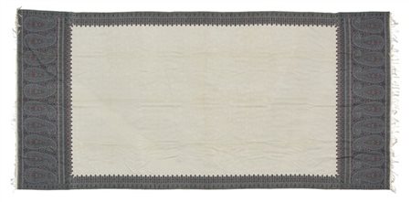 Scialle Kashmir, Scozia, inizio secolo XIX. Tessuto a mano in lana e seta con t