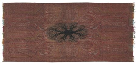 Scialle Kashmir, Francia, secolo XIX. Tessuto a mano in lana con telaio jaquard