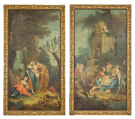 Ignoto

Coppia di dipinti ad olio su tela raffiguranti "Le charme de la vie cha