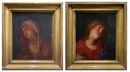 Ignoto

Due dipinti ad olio su tavola raffiguranti "Gesù e Maria"
(cm 33,5x26)