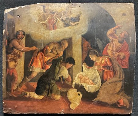Ignoto

"Adorazione dei pastori"
olio su tavola leggermente imbarcata (cm 43x51