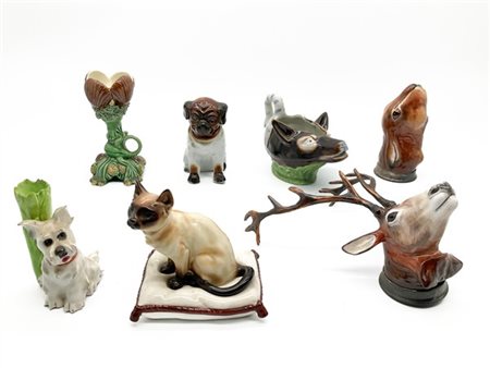 Manifatture diverse, secolo XX. Lotto composto da sette diverse figurette a for