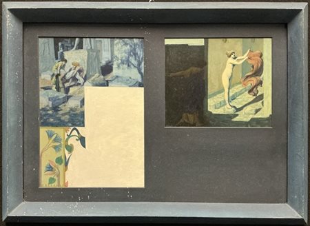 HENRI-VICTOR DELAVELLE "Due dipinti ad olio su compensato raffiguranti Scene del