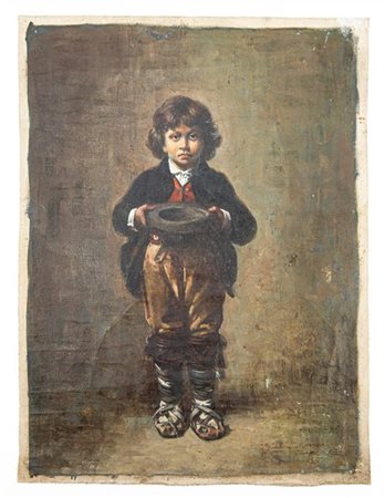 Francesco Ghittoni (Attribuito)

"L'elemosina" 
olio su tela libera (cm 40x30) (