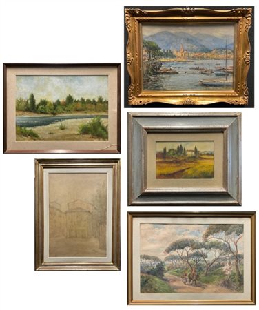 Diversi autori del secolo XX

"Lotto composto da cinque dipinti di diverse tecn