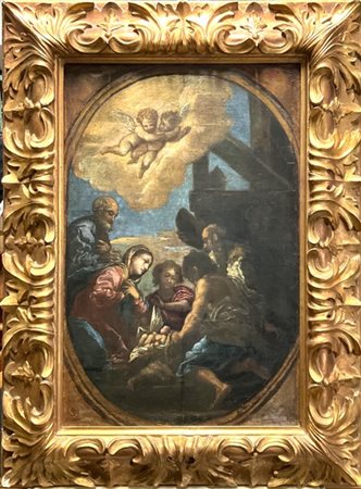 Scuola veneta del secolo XVII

"Adorazione dei pastori"
olio su carta ovale app