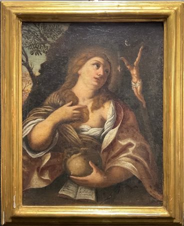 Scuola romana del secolo XVII

"Maddalena penitente"
olio su tela (cm 47x36,5)