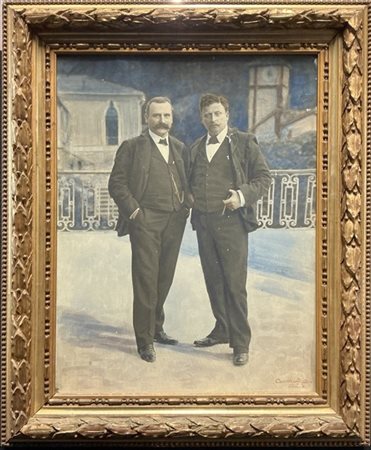 Luca Fortunato Comerio "Emilio Suvini in compagnia a Venezia" 
fotografia ritocc