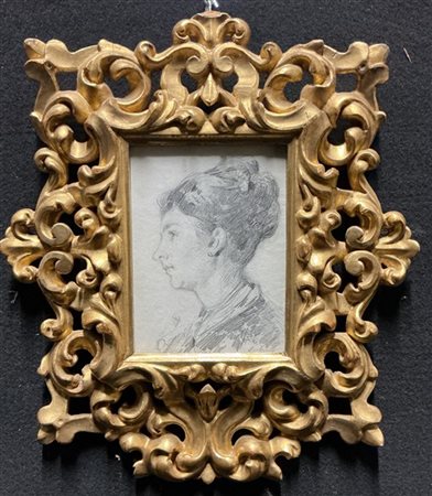 Ignoto del secolo XIX

"Profilo di ragazza" 
carboncino su carta (cm 17x12,5)
i