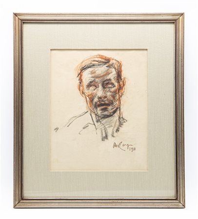 Aldo Carpi "Ritratti virile" 1911
tecnica mista (cm 33x28)
firmato e datato in b