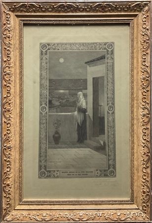 Da Pierre-Cécile Puvis de Chavannes, "Sainte Genevieve" 
incisione (lastra cm 5