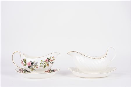 Due salsiere in porcellana, Wedgwood
