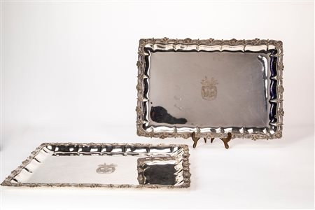 Broggi - Coppia di vassoi, Milan, first half of the 20th century