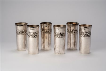 Brandimarte - Gruppo di sei bicchieri, Florence, second half of the 20th century