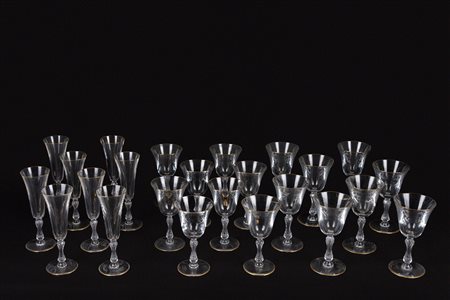 Servizio di calici in cristallo "Lozere", Saint Louis, Francia