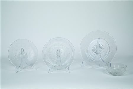 Fabergè. Servizio da trentaquattro pezzi in cristallo