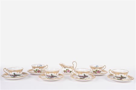 Servizio da te in porcellana "Stafford Flowers" decorata in policromia. Spode, Inghilterra