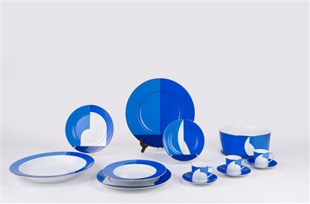 Importante servizio in porcellana da otto "Voile", Puiforcat, Parigi 