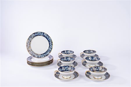 Servizio da tè da sei in porcellana Rosenthal