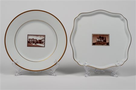 Due vassoi in porcellana bianca, Richard Ginori per "Gemmi", Sarzana, 2014