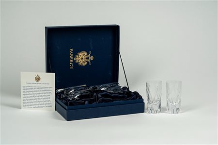 Fabergé Atelier Crystal Collection, Set di sei "shot glass" in cristallo 