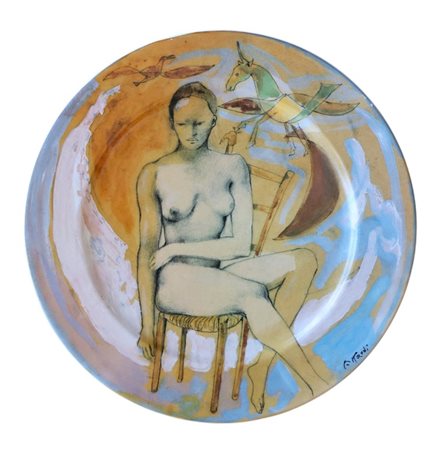 Ugo Attardi, Piatto Sognando la luna