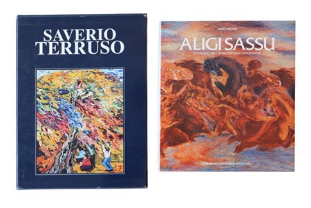 Lotto di due volumi di Salverio Terruso e Aligi Sassu