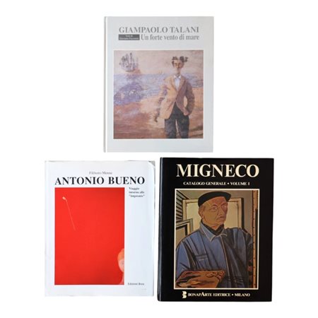Lotto di tre volumi si Giampaolo Talani, Antonio Bueno, Giuseppe Migneco