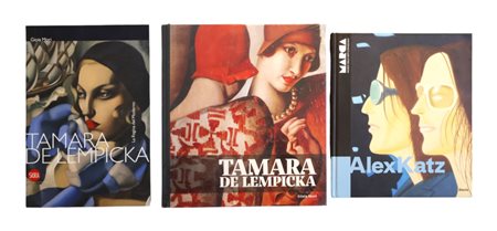 Lotto di tre volumi di Tamara de Lempicka e Alex Katz