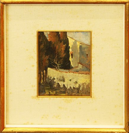 ANONIMO, "Una sosta/Riposo", 1917