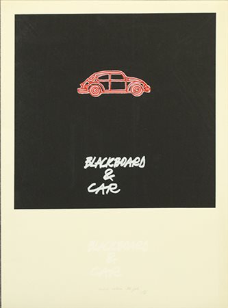 FABIO DE POLI, Blackboard & car, 1976