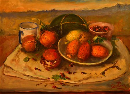 GIOVANNI PANE Castellana Grotte 1928 Natura morta olio su tela 50x70