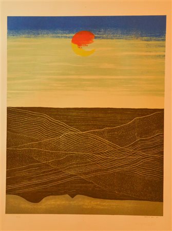 MAX ERNST 1891-1976 Paesaggio Serigrafia su carta 50x70 Esempleare 99/99