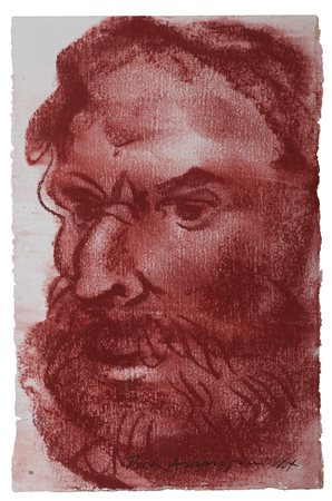 PIETRO ANNIGONI Milano 1910 -Firenze 1988 Figura sanguigna su carta 24x29