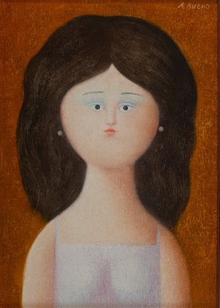 ANTONIO BUENO Berlino 1918-1984 Figura olio su masonite 25x35