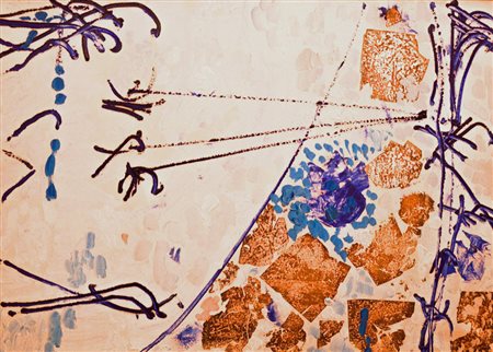 ANTONIO VANGELLI Roma 1917 - 2004 Composizione olio su tela 50x70