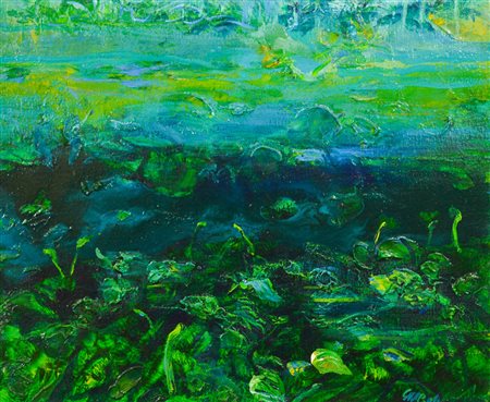 ROBERT CARROLL Painesville (USA) 1934 Senza titolo olio su tela 41x34