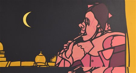 VALERIO ADAMI Bologna 1935 Night and day olio su tela 73x92