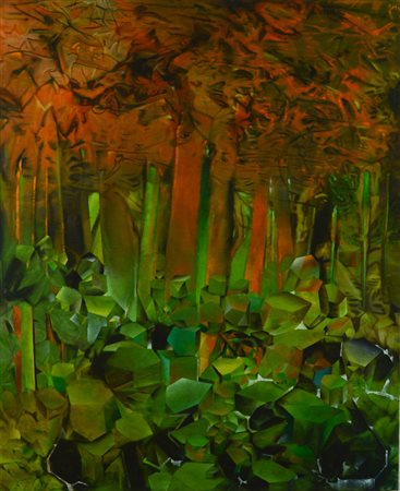 MARCELLO JORI Merano 1951 Foresta olio su tela 112x92