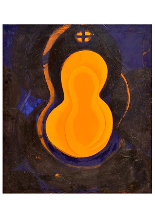 GIANNI DESSI Roma 1955 senza titolo olio su tela 70x80