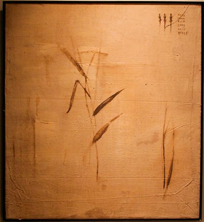 PIERO PIZZI CANNELLA Rocca di Papa 1955 Fiori secchi 2009 olio su tela 100x90