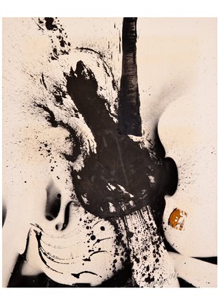 FERNANDEZ ARMAN Nizza 1928-2005 Violino 1968 tempera su carta 61x48